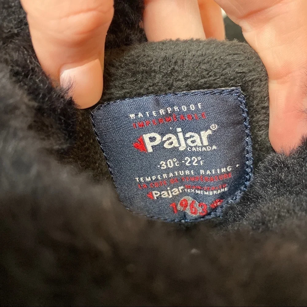 New! Pajar Abbie Sheepskin Black Winter Boot 5 5.5